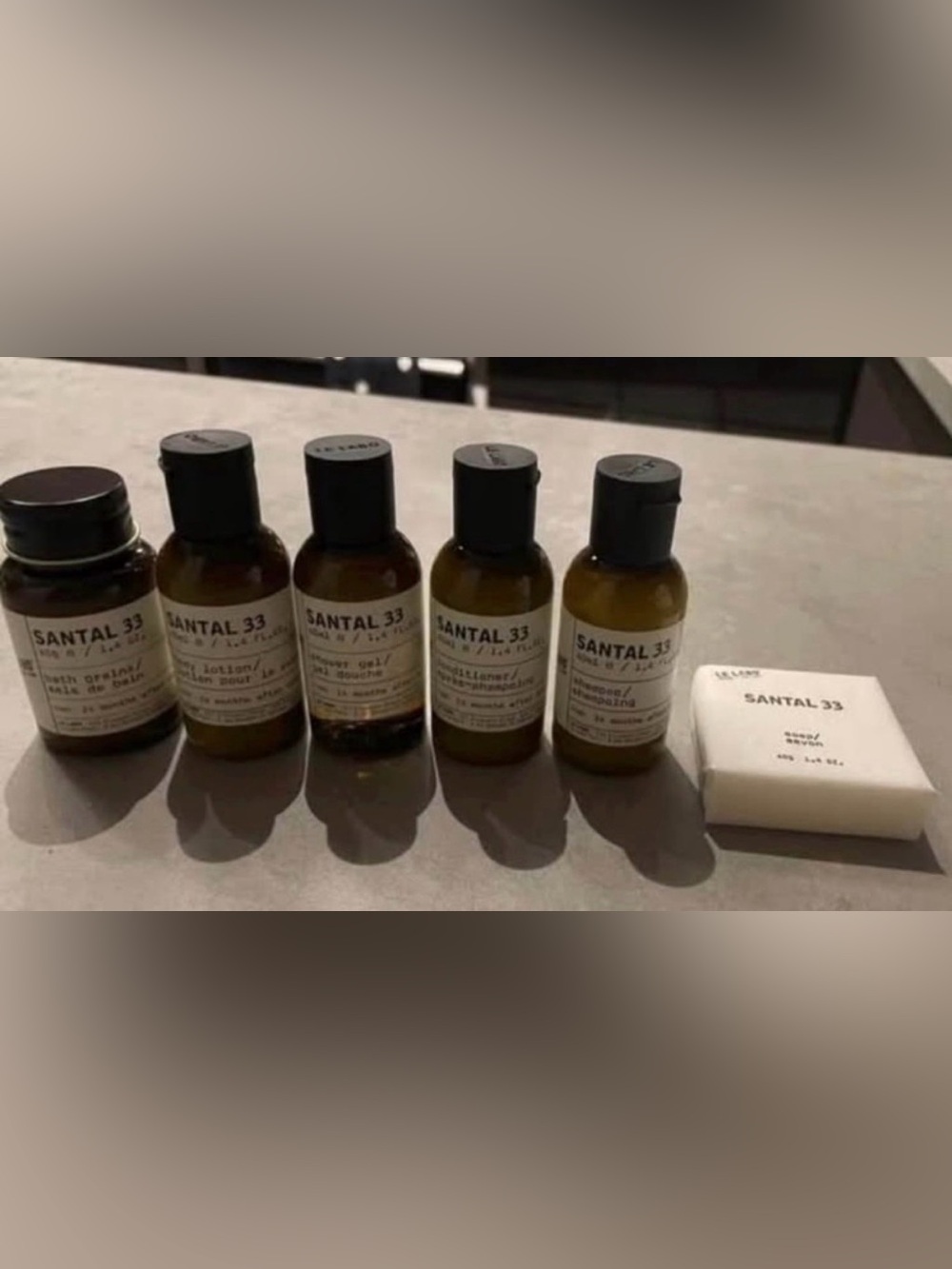 Le Labo Santal 33 Travel Bath Set - Amber Bottles & White Soap